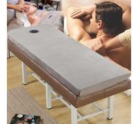 LXJDDLD Table De Massage Surmatelas,Matelas De Lit De Salon Beauté pour Esthéticienne,Rembourrage De Lit De Spa,Mousse À Mémoire De Forme pour Coussin Lit Cils,avec Couvercle,Gray r,70x185cm 8cm
