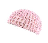 LXJLXD Chapeau tricoté à la main en maille filet à cheveux pour festival de musique Rose