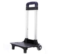 LXJLXD Chariot à dos à 2 roues - Chariot pliable en alliage d'aluminium - Pour sac d'école ou animal domestique, Noir, 2 tours de flash, 43*27*20cm(foldable)