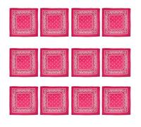 LXJLXD Ensemble de bandanas à fleurs occidentales de 54 x 54 cm, foulard tendance pour danse de rue, foulard hip-hop (rose rouge)