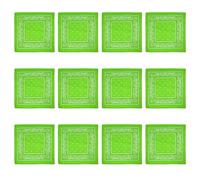 LXJLXD Ensemble de bandanas à fleurs occidentales de 54 x 54 cm, foulard tendance pour danse de rue, foulard hip-hop (vert fruit)