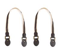LXJLXD Lot de 2 sangles de sac en cuir PU amovibles pour sac à main et ceinture pour femme, Café noir, As shown in the picture, the error is 1-3cm