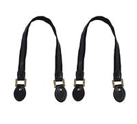 LXJLXD Lot de 2 sangles de sac en cuir PU amovibles pour sac à main et ceinture pour femme, Noir , As shown in the picture, the error is 1-3cm