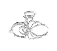 LXJLXD Pince à cheveux sur le thème de la princesse - Pince à cheveux araignée cool - Barrettes à cheveux solides pour filles (argenté)