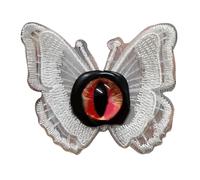 LXJLXD Pince à cheveux unique en forme de papillon pour Halloween, cosplay, déguisement avec boules oculaires, accessoire de cheveux tendance pour femme (papillon blanc avec)