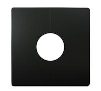 LXJLXD Rosace carrée fendue à bride murale pour tuyau de 0,47"/0,87"/3,26" de diamètre (noir, 32 mm)