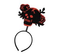 LXJLXD Serre-tête de mort rose Halloween réglable accessoire cheveux confortable bandeau tissu pour fêtes costumées