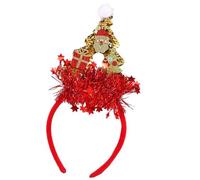 LXJLXD Serre-tête décoratif à paillettes pour fête du Nouvel An, sapin de Noël, festival, réunion de famille (doré)