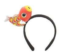 LXJLXD Serre-tête lumineux en peluche 3D en forme de carpe pour femme et enfant (rouge)