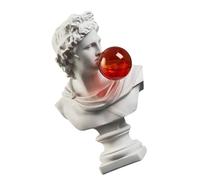 LXJLXD Statue de buste grec soufflant à bulles - Sculpture amusante en résine - Décoration de bureau et salon (L, A)