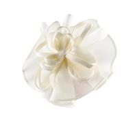 LXJLXD Teaparty Pince à cheveux pour fête, mariage, femme, filet à fleurs (beige)