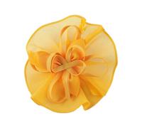 LXJLXD Teaparty Pince à cheveux pour fête, mariage, femme, filet à fleurs (jaune)