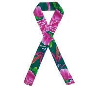 LXJLXD Turban délicat à fleurs du nord-est pour filles qui prennent des photos, écharpe de cheveux ethnique, bandeau pour femme, accessoire de cheveux de voyage (bandeau vert)