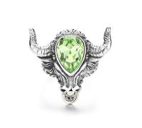 LXJYDN Anneaux Men Trend Crystal Ring Incrustée Anneau De Corrida Personnalisé-Vert Clair-9