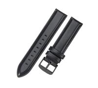 LXLAEOANG 14 16 18 20 22mm Waterproof Soft Comfortable Faux Leather Men Women Watch Strap for Classic Accessories pour hommes et femmes(Black-Black,20mm)
