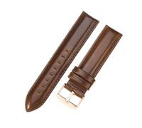 LXLAEOANG 14 16 18 20 22mm Waterproof Soft Comfortable Faux Leather Men Women Watch Strap for Classic Accessories pour hommes et femmes(Coffee-Rose,14mm)