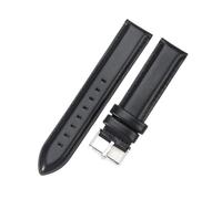 LXLAEOANG 14 16 18 20 22mm Waterproof Soft Comfortable Faux Leather Men Women Watch Strap for Classic Accessories pour hommes et femmes(Black-Steel,22mm)