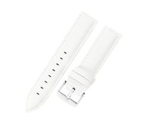 LXLAEOANG 14 16 18 20 22mm Waterproof Soft Comfortable Faux Leather Men Women Watch Strap for Classic Accessories pour hommes et femmes(White-Steel,14mm)