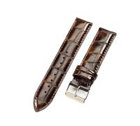 LXLAEOANG 14 16 18 20 22mm Waterproof Soft Comfortable Faux Leather Men Women Watch Strap for Classic Accessories pour hommes et femmes(Brown(ZJ)-Steel,22mm)