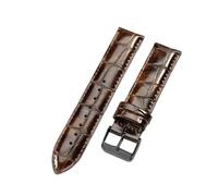 LXLAEOANG 14 16 18 20 22mm Waterproof Soft Comfortable Faux Leather Men Women Watch Strap for Classic Accessories pour hommes et femmes(Brown(ZJ)-Black,20mm)