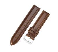 LXLAEOANG 14 16 18 20 22mm Waterproof Soft Comfortable Faux Leather Men Women Watch Strap for Classic Accessories pour hommes et femmes(Coffee-Steel,18mm)