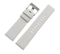LXLAEOANG 22/24/26/28/30/32mm Leather Watch Strap Bracelet Watch Band Man's Quick Release Replacement Bands pour hommes et femmes(B white-silver,32mm)