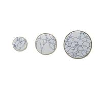 LXLAEOANG Boutons de tiroir de commode en laiton à motif marbré rond, poignées/boutons de placard, poignées de meuble, quincaillerie de traction(Color 2,L (with knob screw))