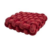 LXLAEOANG Coussin carré en Forme de Nuage, Coussin Dossier Nouilles, tissé, Doux et épais, for canapé, Double épaisseur(Burgundy,30 33 12CM)
