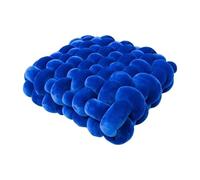 LXLAEOANG Coussin carré en Forme de Nuage, Coussin Dossier Nouilles, tissé, Doux et épais, for canapé, Double épaisseur(Blue,40 40 12CM)