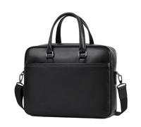 LXLAEOANG Double fermeture éclair hommes sacs en cuir porte-documents sac d'affaires pochette d'ordinateur épaule bureau mâle à main grand pour Affaires Collège