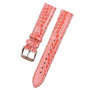 LXLAEOANG Leather Watch Strap Quick Release Replacement Bands Colorful Suitable for Men and Women pour hommes et femmes(Bright orange rose,18mm)