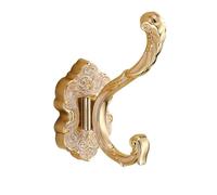 LXLAEOANG PatèRe Murale 1/2 pièces patères en alliage d'aluminium 4.72 * 3.74 pouces or/Bronze/laiton/cuivre/noir/blanc crochet mural métal(Gold-1pcs)