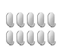 LXLAEOANG PatèRe Murale Crochets Adhésifs Robustes En Acier Inoxydable, Imperméables, For Suspendre Des Serviettes, Clés, Sacs À Manteaux, 1/10 Pièces(A-Silver,10PCS)