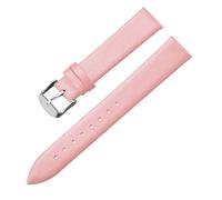 LXLAEOANG PU Leather Watch Strap 12mm 14mm 16mm 18mm 20mm 22mm Leather Watch Band with Silver Pin Buckle pour hommes et femmes(Pink,18mm-0.70in)