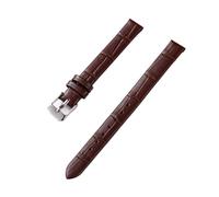 LXLAEOANG PU Leather Watch strap 8mm 10mm 12mm 14mm 16mm 18mm 20mm Watch Band for Men Women with Tools pour hommes et femmes(Brown-Silver,16mm)
