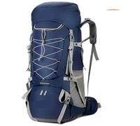 LXLAEOANG Sac de Randonnée Sac à dos de camping 75 L avec housse pluie for homme, idéal for le voyage, l'escalade, l'alpinisme, la randonnée ou(Deep Blue)