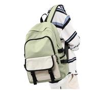 LXLAEOANG Sacs à dos for hommes d'ordinateur simples de grande capacité Étudiants du premier cycle secondaire deuxième pour Voyage College Travail(Green)