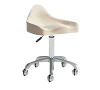 LXLAEOANG Tabouret avec roulettes Chaises de barbier, Salon beauté, Chaise spéciale, Tabouret Rotatif et élévateur avec roulettes, Maquillage à Domicile(B-White)