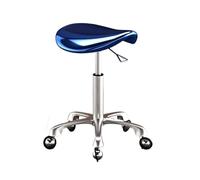 LXLAEOANG Tabouret avec roulettes Tabouret de barbier hydraulique pivotant à 360° et roulettes, Chaise Coiffeur Robuste réglable for Salon Coiffure, manucure Spa(Blue)