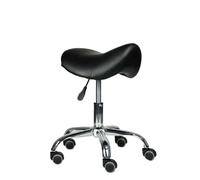 LXLAEOANG Tabouret avec roulettes Tabouret Roulant Chaises de barbier Salon beauté Mobilier Design Chaise Coiffure pivotante à Ascenseur Domicile(B 41-51cm Black)