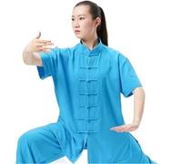 LXLAEOANG Tai Chi Kung Fu Uniforme vêtements Traditionnels Hommes Femmes Adulte Soie décontracté Arts Performance Pratique Wushu(Green,3XL)