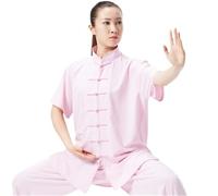 LXLAEOANG Tai Chi Kung Fu Uniforme vêtements Traditionnels Hommes Femmes Adulte Soie décontracté Arts Performance Pratique Wushu(Color1,3XL)