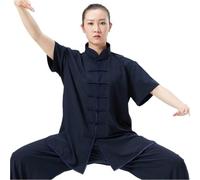 LXLAEOANG Tai Chi Kung Fu Uniforme vêtements Traditionnels Hommes Femmes Adulte Soie décontracté Arts Performance Pratique Wushu(Khaki,S)