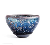 LXLAEOANG Tasse Tenmokus étoile bleue Yuteki, bol à thé en céramique artisanale de la dynastie Song, glaçure naturelle, patrimoine culturel immatériel