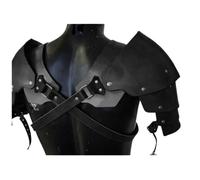 LXLAEOANG Vintage Épaulières Armure d'épaule de Guerrier médiéval en Cuir PU, Accessoires Jeu, décoration Spectacle(Black)