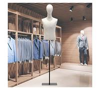 LXLIGHTS Mannequins De Couture Torse Homme, Affichage Buste Demi-échelle Corps De Mannequins Forme Vestimentaire Avec Démontable Tête Lin pour L'affichage Magasin Vêtements Boutique Mannequins, 3 Coul