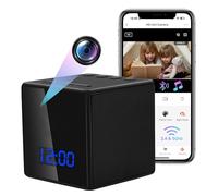 LXMIMI Caméra Cachée WiFi 2,4/5G, Horloge Minicaméra Espion Wi-FI HD 1080P, 120° WiFi Caméra Cachée Espion Supportant Le Bluetooth, la Vision Nocturne et la Détection de Mouvement