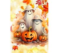 Lxmsja Fantôme Diamond Painting Adulte, 5D Diamond Painting Halloween, Broderie Diamant Kit Complet, DIY Peinture Diamant Strass Point de Croix Cristal Painting pour Halloween Décoration 30x40cm