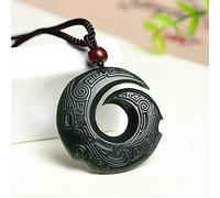 LXMYLI Collier de Cercle de Jade Hetian Colonne Paix Auspiciou Amulette, Sculpté à la Main Pendentif Jade Bird Bird (Inclure Le Certificat, Authentique)