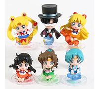LXNFDC Anmine Jouets Sailor Moon Candy Series Tsukino Usagi Masque Sailor Venus Mercury Mars Jupiter Anime Fan Collectibles Décorations de Collection